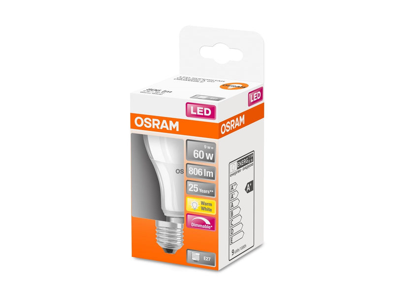 Osram LED-Lampe Standard 10W/827 (60W) Frosted Dimmable E27