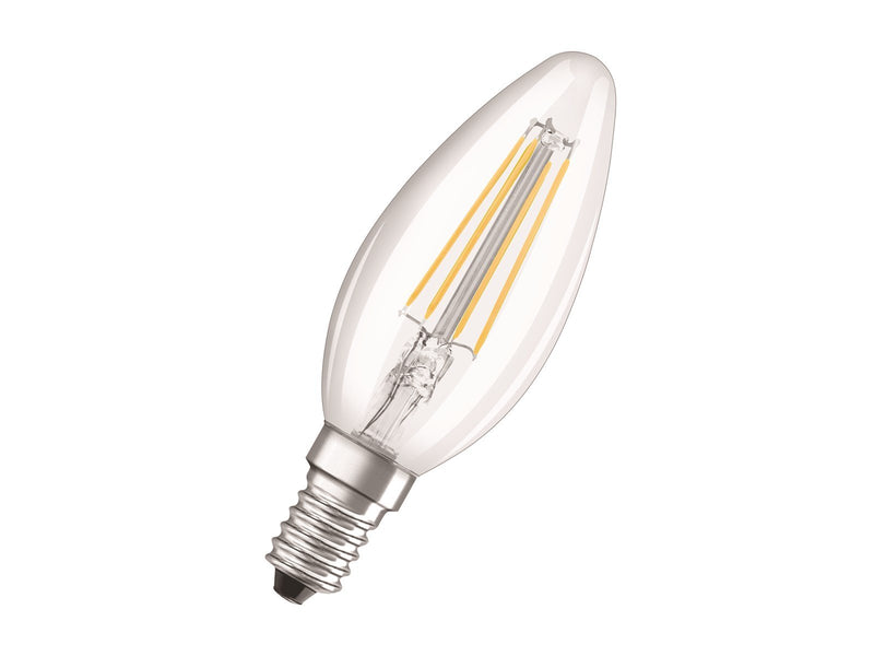 Osram LED-Lampe STAR+ Candle Filament 4W/827 (40W) Clear 3-step Dimmable E14