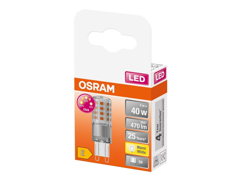 Osram LED-Lampe Star+ Pin 4W/827 (40W) 3-step dimmable G9