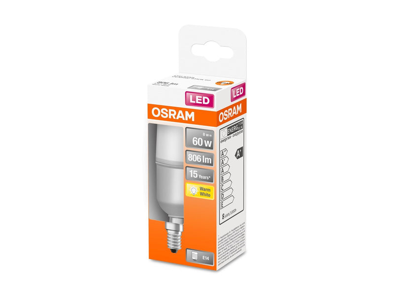 Osram LED-Lampe Stick 8W/827 (60W) Frosted E14