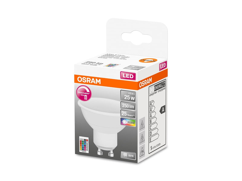 Osram LED-Lampe STAR+ RGBW Remote PAR16 4,5W/827 (25W) 120° dimmable GU10