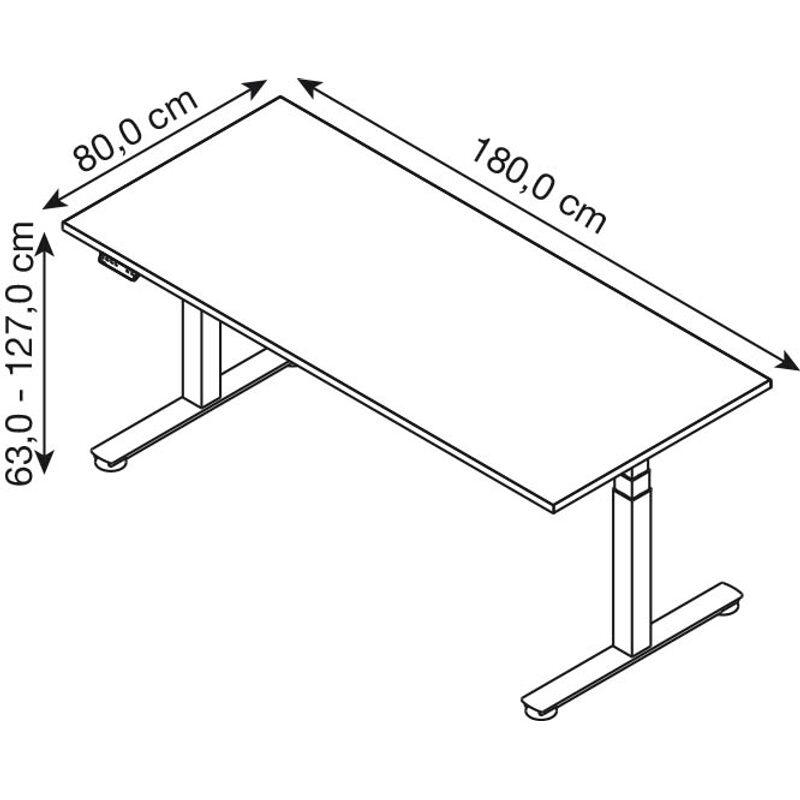 HAMMERBACHER Schreibtisch VXDSM19/5/G lichtgrau