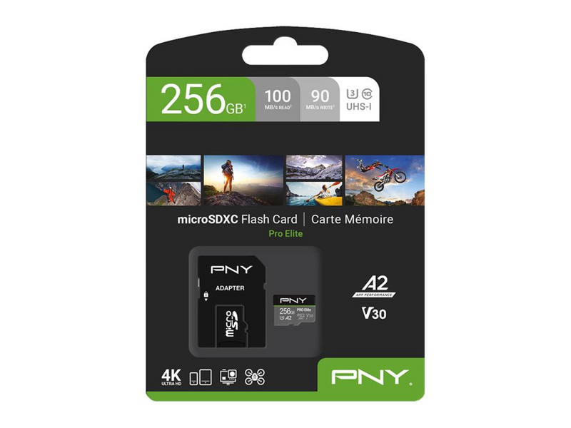 PNY PRO Elite MicroSD/SD - 100MB/s - 256GB