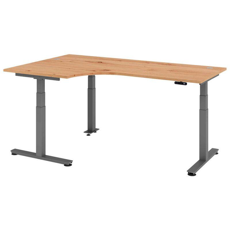 HAMMERBACHER VXDSM82/R/G elektrisch höhenverstellbarer Schreibtisch 63 - 127 cm asteiche / grafit