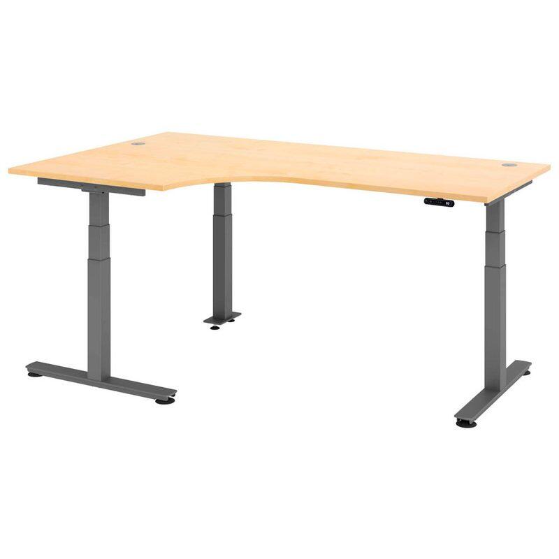 HAMMERBACHER VXDSM82/3/G elektrisch höhenverstellbarer Schreibtisch 63 - 127 cm ahron / grafit