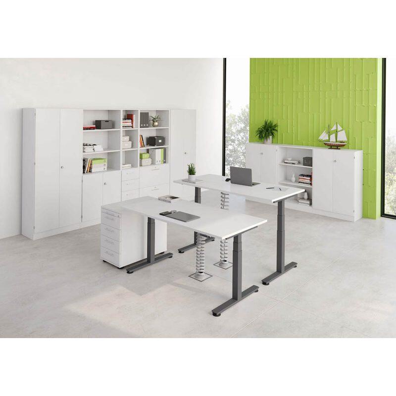 HAMMERBACHER Schreibtisch VXDSM16/W/G weiß