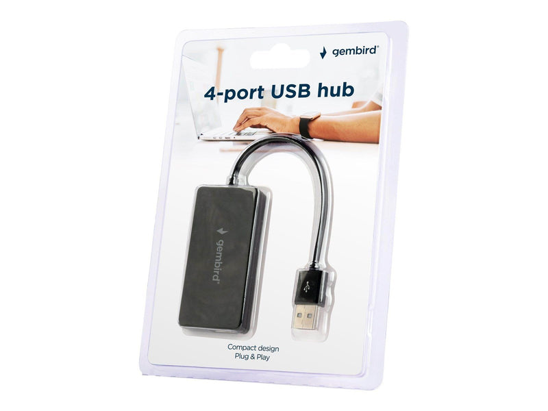 Gembird UHB-U2P4-04 - hub - 4 ports USB-Hubs - 4 - Schwarz