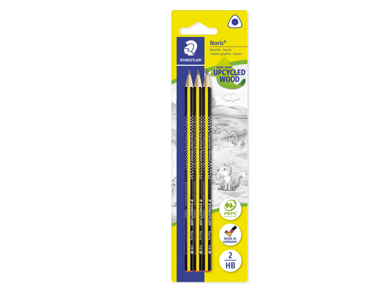 Staedtler Pencil Noris HB 3pcs bc   100% PEFC