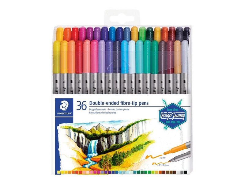 Staedtler Double-ended fibre-tip pens 36pcs