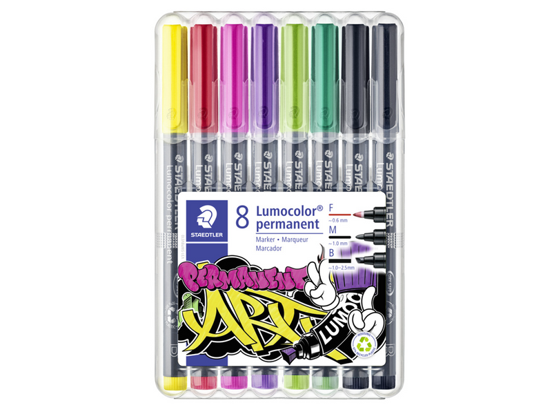 Staedtler Lumocolor perm. mixed set 8pcs