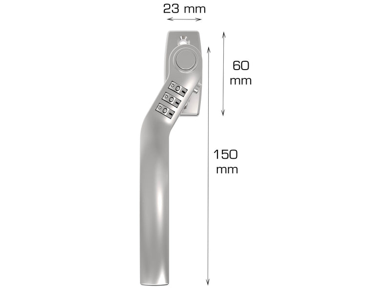 Homeit Window handle with three-digit code – left