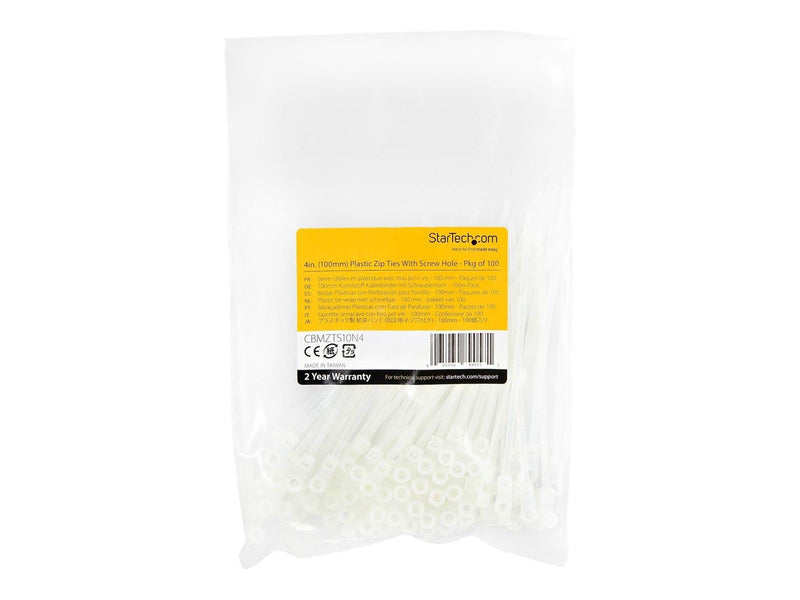 StarTech.com Cable Ties with Mounting Hole 2mm 100 pcs.