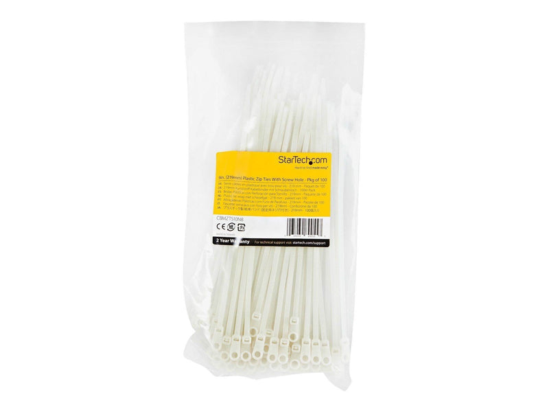 StarTech.com Cable Ties with Mounting Hole 4mm 100 pcs.