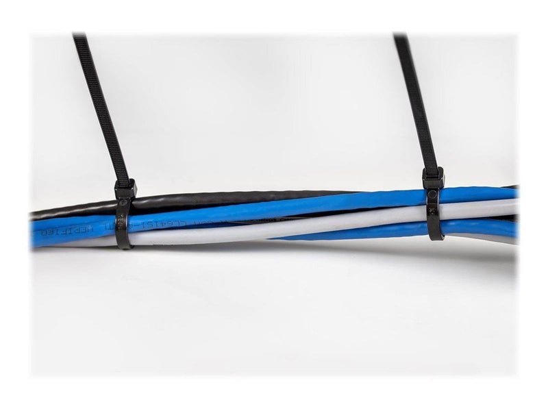 StarTech.com 8"(20cm) Cable Ties 2-1/8"(55mm) Dia 50lb(22kg) Tensile Strength Nylon Self Locking Zip Ties UL Listed 1000 Pack Bl