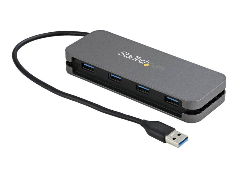 StarTech.com 4 Port USB 3.0 Hub 4x USB-A 5Gbps Laptop/Desktop USB Type-A Hub USB Bus Powered 11" Long Cable with Cable Managemen