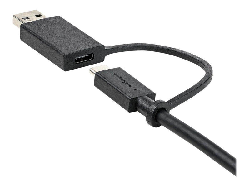 StarTech.com  USB C Cable USB-A Adapter Dongle Hybrid 2-in-1 USB C Cable 1m