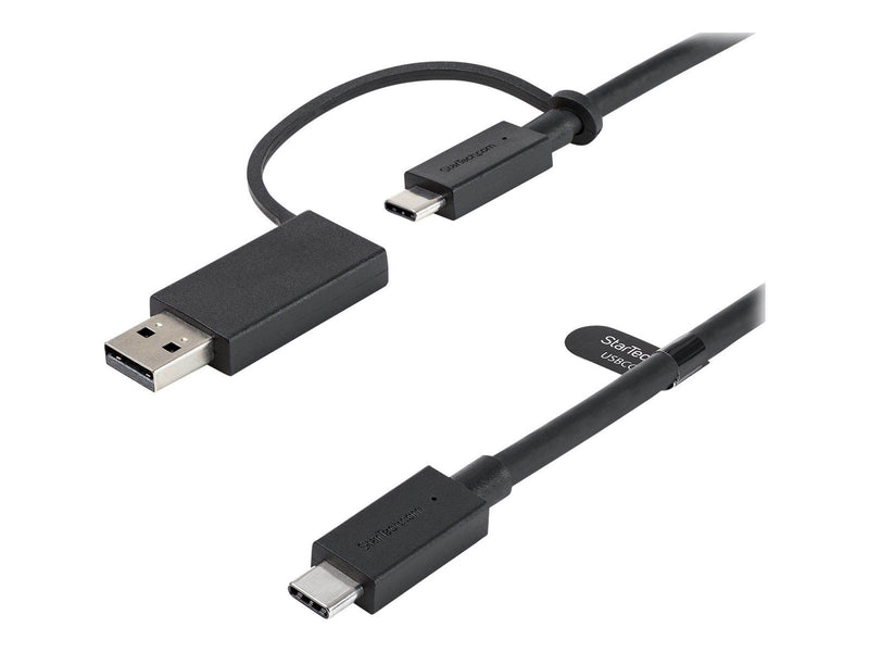 StarTech.com  USB C Cable USB-A Adapter Dongle Hybrid 2-in-1 USB C Cable 1m