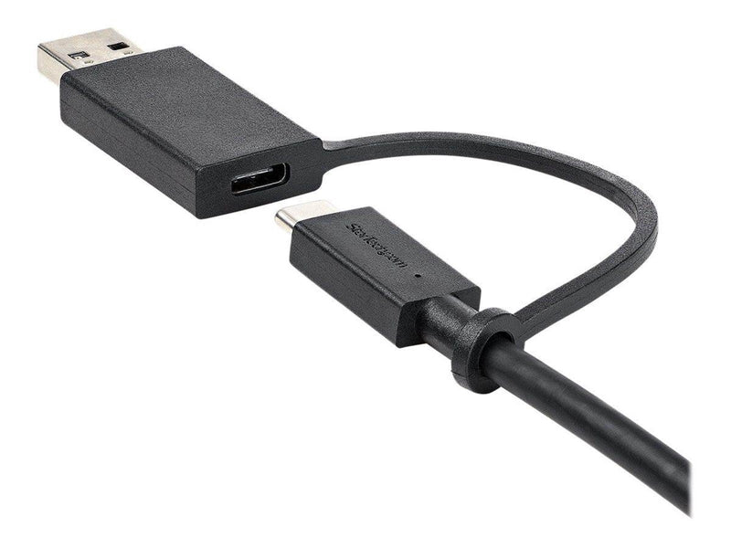 StarTech.com  USB C Cable USB-A Adapter Dongle Hybrid 2-in-1 USB C Cable 1m