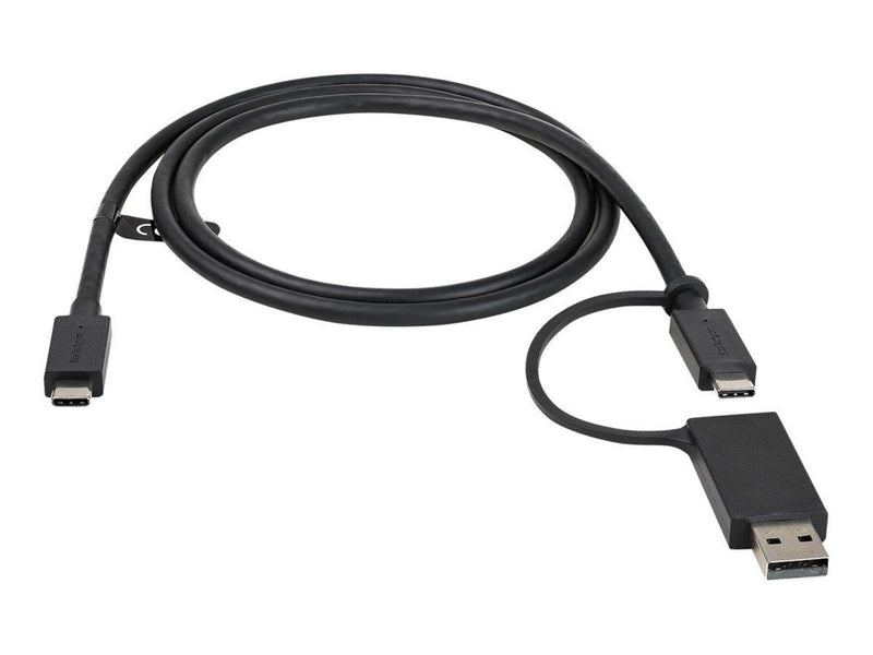 StarTech.com  USB C Cable USB-A Adapter Dongle Hybrid 2-in-1 USB C Cable 1m