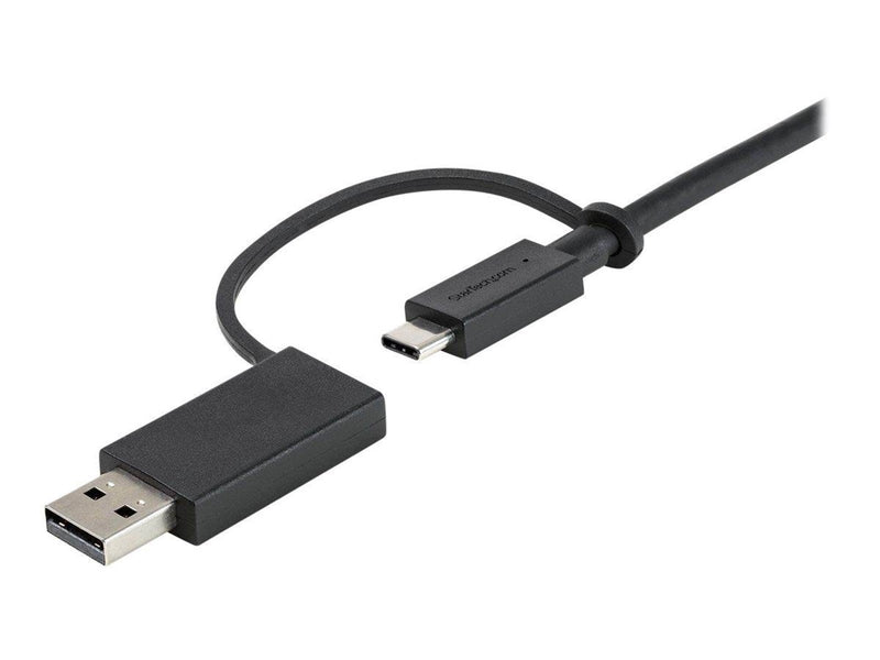 StarTech.com  USB C Cable USB-A Adapter Dongle Hybrid 2-in-1 USB C Cable 1m