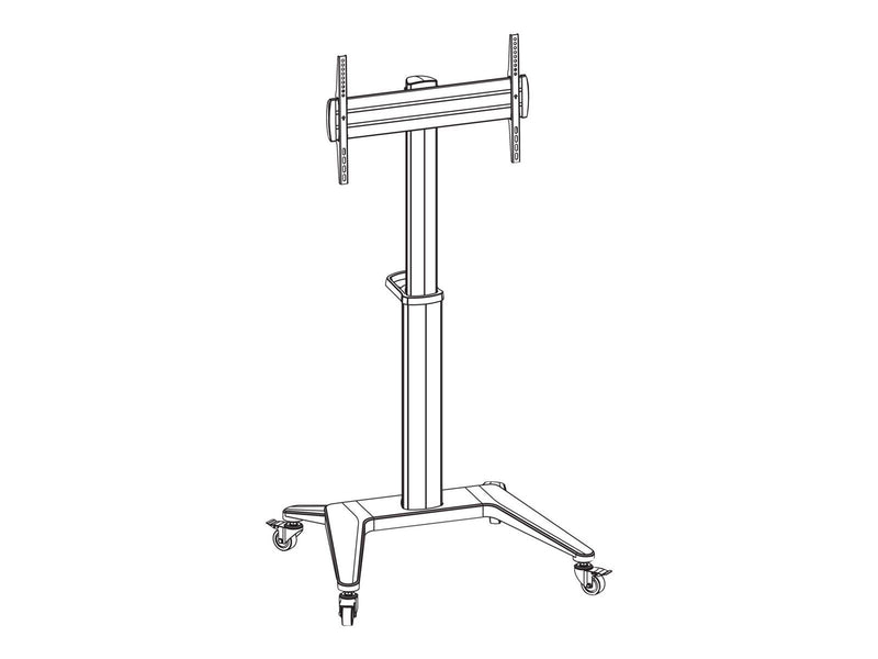 Deltaco Office Display Cart White 70 kg 70"