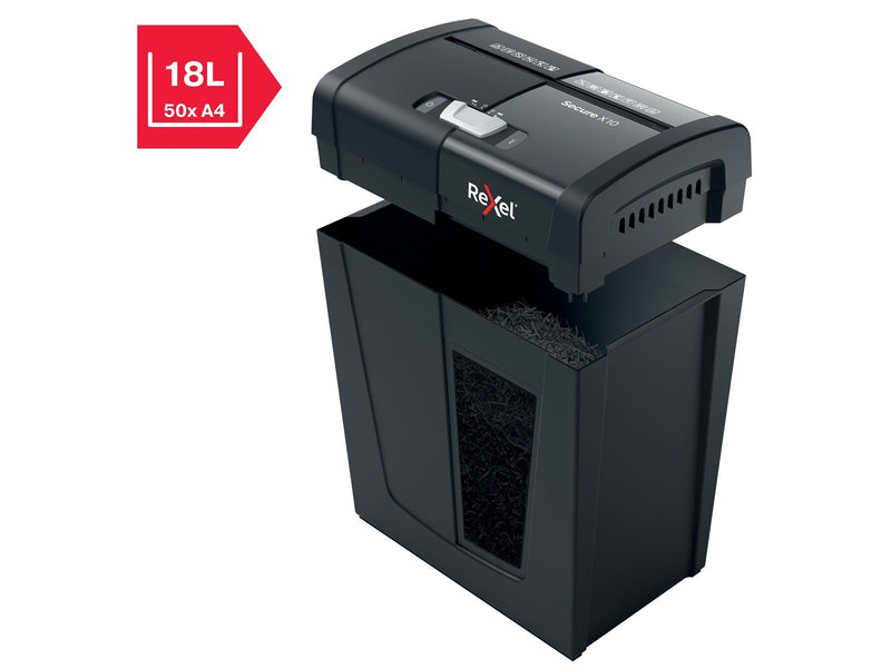 Rexel Secure X10 Aktenvernichter, Partikelschnitt, P4, 10 Blatt