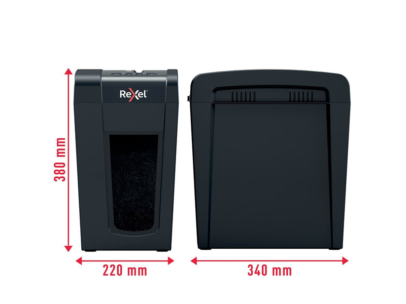 Rexel Secure X10-SL Slimline Whisper-Shred™ Aktenvernichter, Partikelschnitt, P4, 10 Blatt