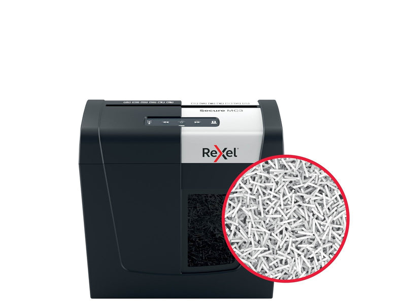 Rexel Secure MC3 Whisper-Shred™ Aktenvernichter, Mikroschnitt, P5, 3 Blatt