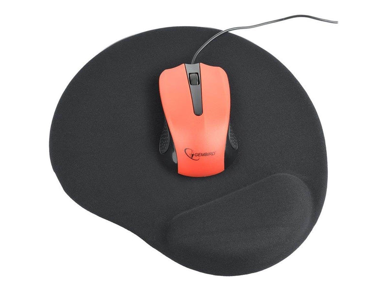 Gembird MP-GEL-BLACK - mouse pad with wrist pillow