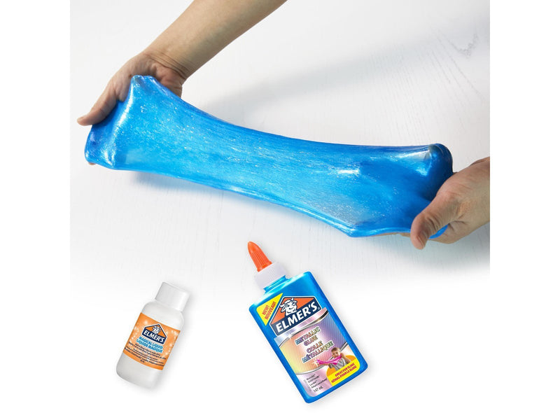 Elmer's Metallic-PVA-Kleber | ideal zur Herstellung von Schleim | auswaschbar | blau | 147 ml | 1 Stück