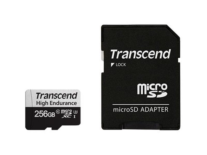Transcend 350V High Endurance MicroSD/SD - 100MB/s - 256GB