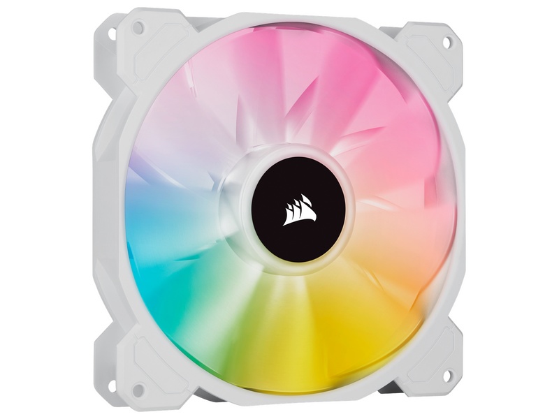 Corsair iCUE SP140 RGB Elite Performance White - Kit with iCUE Lighting Node CORE - Gehäuselüfter - 140mm - Weiß mit RGB-Beleuch