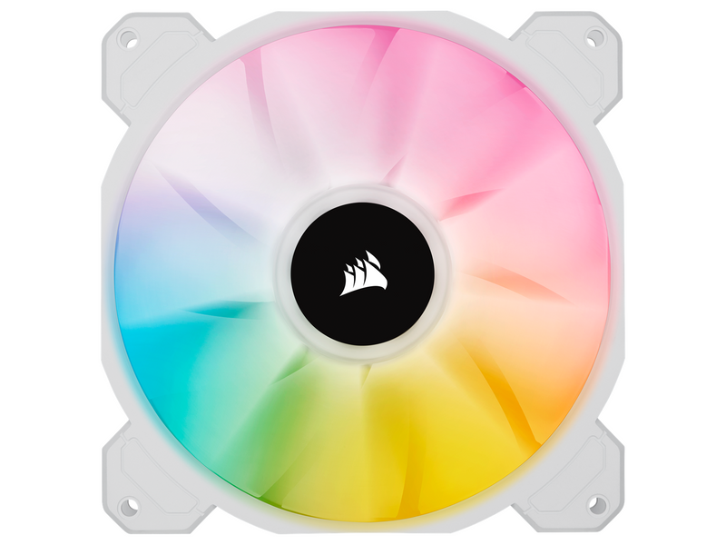 Corsair iCUE SP140 RGB Elite Performance White - Kit with iCUE Lighting Node CORE - Gehäuselüfter - 140mm - Weiß mit RGB-Beleuch