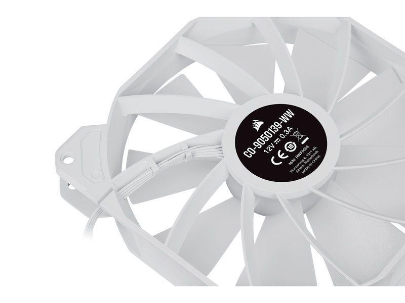 Corsair iCUE SP140 RGB Elite Performance White - Kit with iCUE Lighting Node CORE - Gehäuselüfter - 140mm - Weiß mit RGB-Beleuch