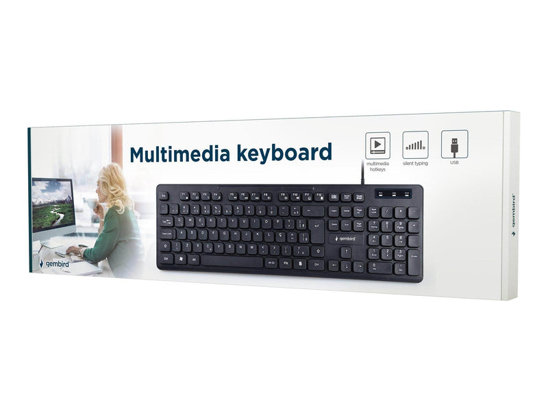 Gembird KB-MCH-04 - keyboard - US - black - Tastaturen - Englisch - US - Schwarz