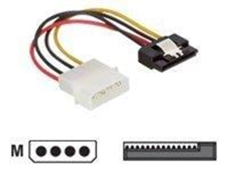 DeLOCK power adapter - SATA power to 4 PIN internal power - 12 cm