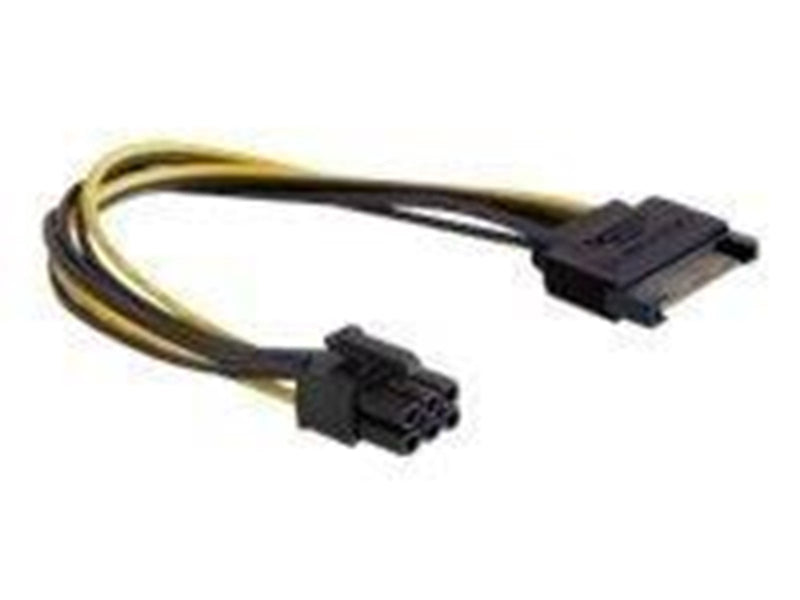 DeLOCK power cable - SATA power to 6 pin PCIe power - 21 cm