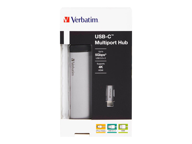 Verbatim - hub - 2 ports USB-Hubs - 2 - Grau