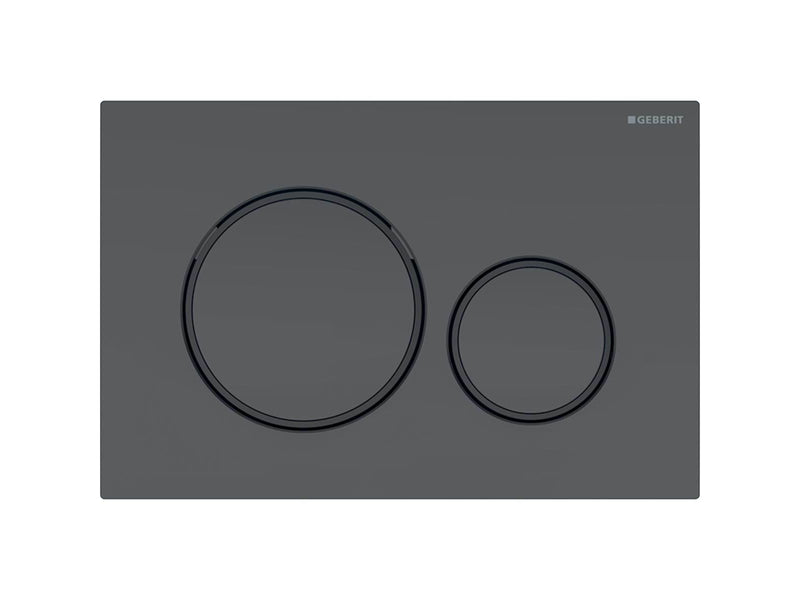 Geberit sigma20 actuator plate 246 x 164 x 12 mm dull black/black easy-to-clean-coated