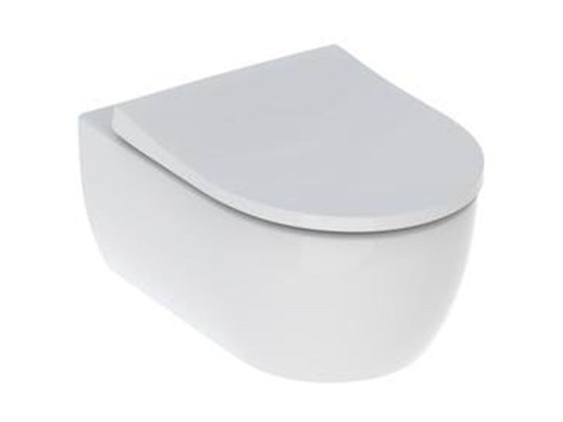 Geberit iCon wall-hung toilet concealed mounting rimfree: t  53cm white / keratect
