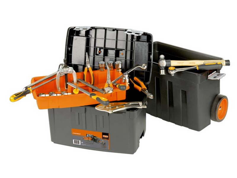BAHCO plastic tool box on wheels
