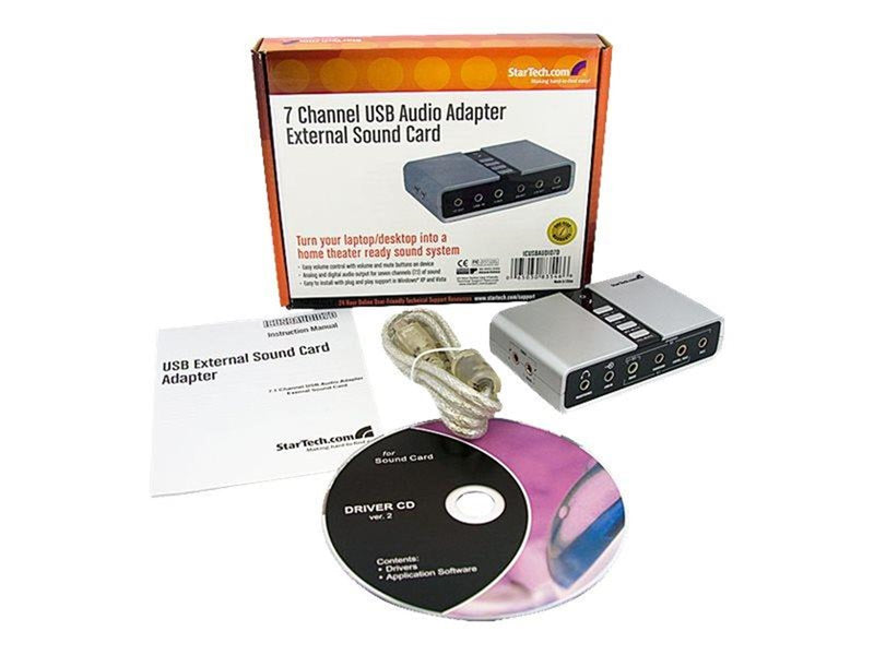 StarTech.com 7.1 USB Audio Adapter Sound Card mit SPDIF Digital Audio