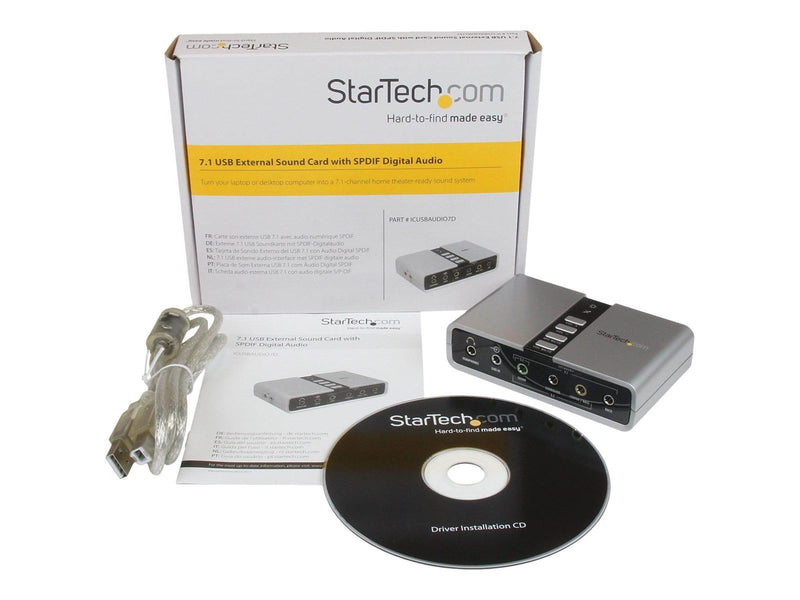 StarTech.com 7.1 USB Audio Adapter Sound Card mit SPDIF Digital Audio