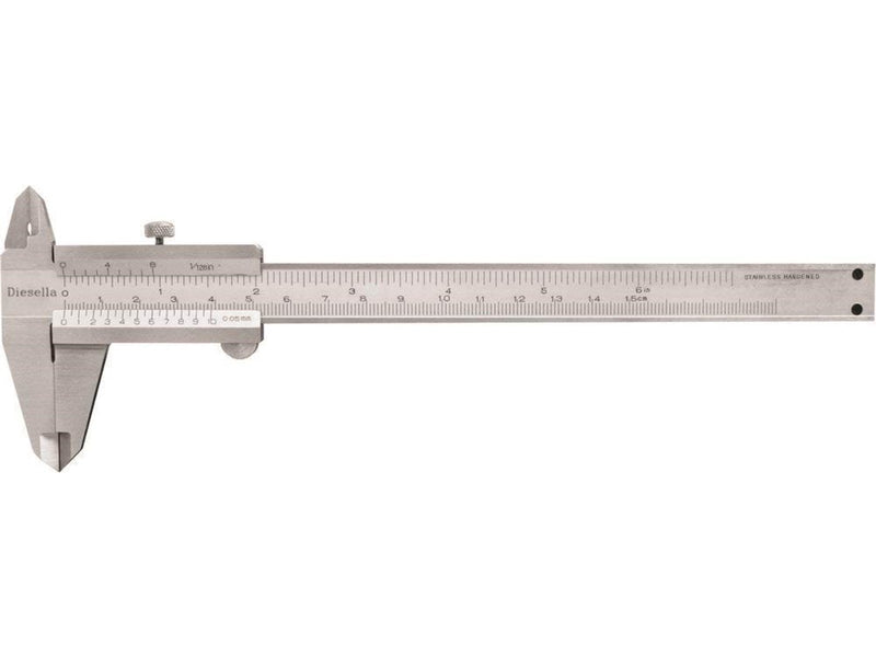 Diesella A/S Caliper w/screw lock 0-100 x 0.05 mm and jaw length 30 mm