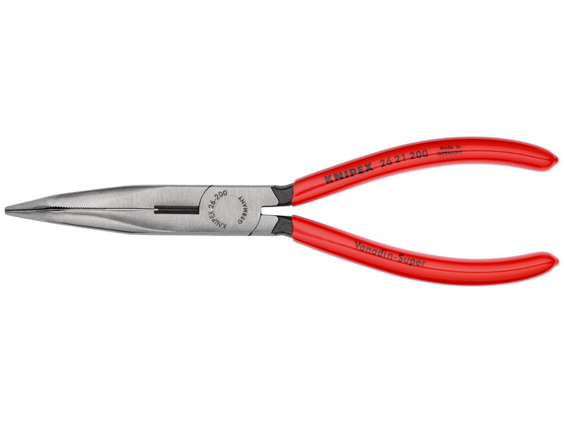 KNIPEX Flachrundzangen mit Schneide, (Storchschnabelzangen)