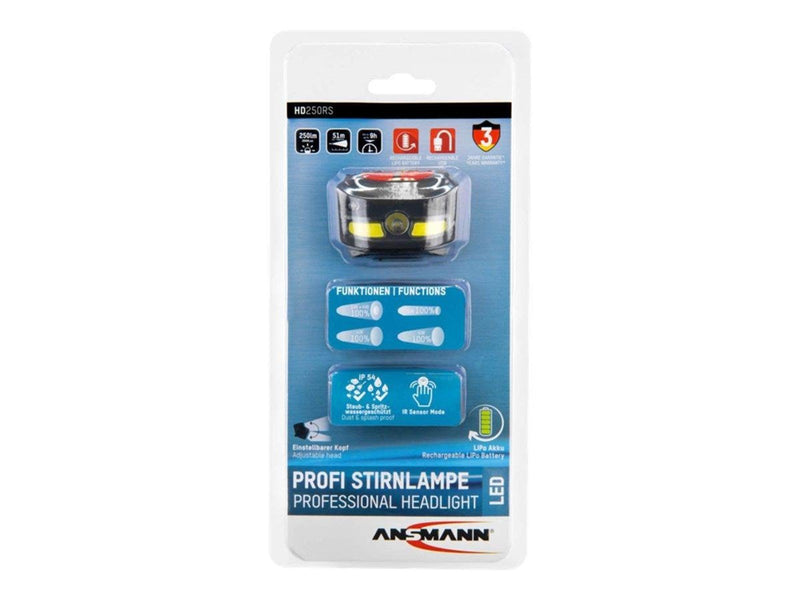 ANSMANN Hd250rs headlight rechargeable