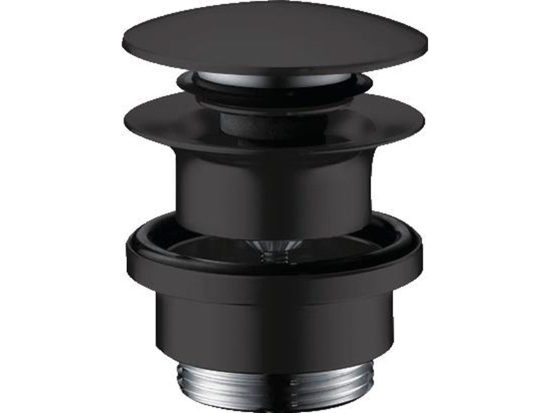 Hansgrohe waste set brass push-open for basin and bidet mixers matt black