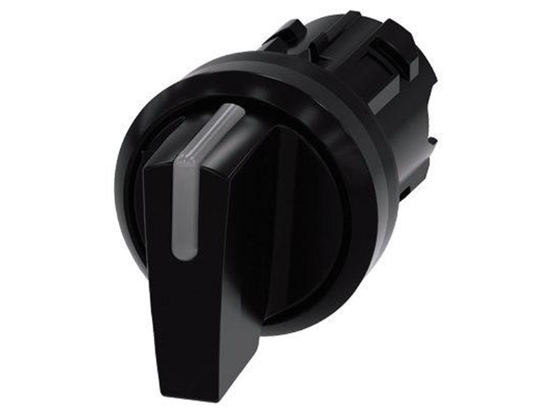Siemens Illuminable selector switch 22 mm round plastic black
