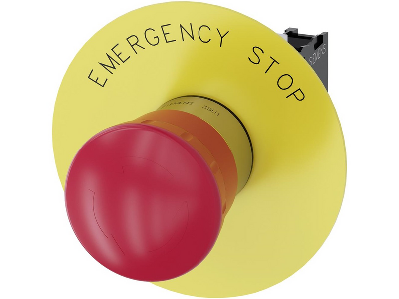 Siemens Emergency stop mushroom pushbutton 22 mm round metal