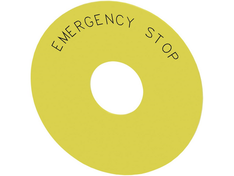 Siemens Round backing plate for em. stop mush. pushbutton yellow self-adhesive